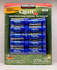 Kirkland Signature Quit4 Lozenges 4mg, 270ct Nicotine Polacrilex, Stop Smoking