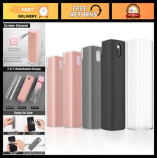 4-Pc Screen Cleaner Kit - 3-in-1 Touchscreen Spray Microfiber Cloth for Phones