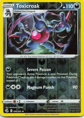Toxicroak 166/264 Evolving Skies Rare NM Pokemon TCG