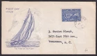 Canada 1951 $1 Fisherman on First Day cover