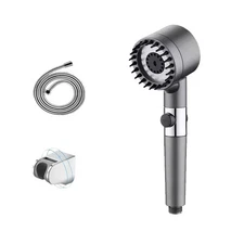 High Pressure Handheld Shower Head 3 Function Filter Massage with Hose - Bracket