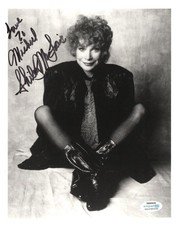 Shirley MacLaine Signed Autographed Love to Michael 8x10 b/w Glamour Photo ACOA