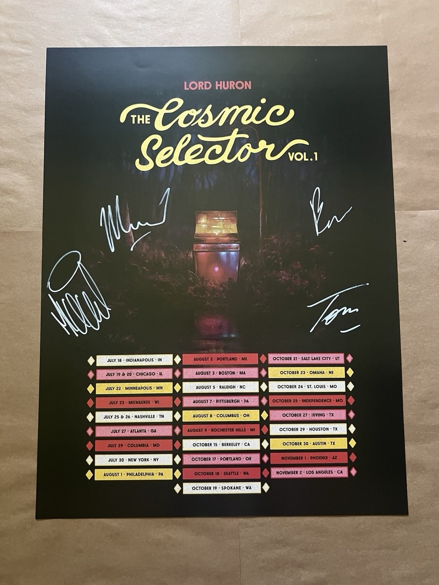 LORD HURON TOUR POSTER SIGNED 2025 NICE COSMIC SELECTOR | eBay