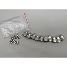 10Pcs Connector UHF Female Jack Window Crimp RG142 LMR195 Cable Straight..