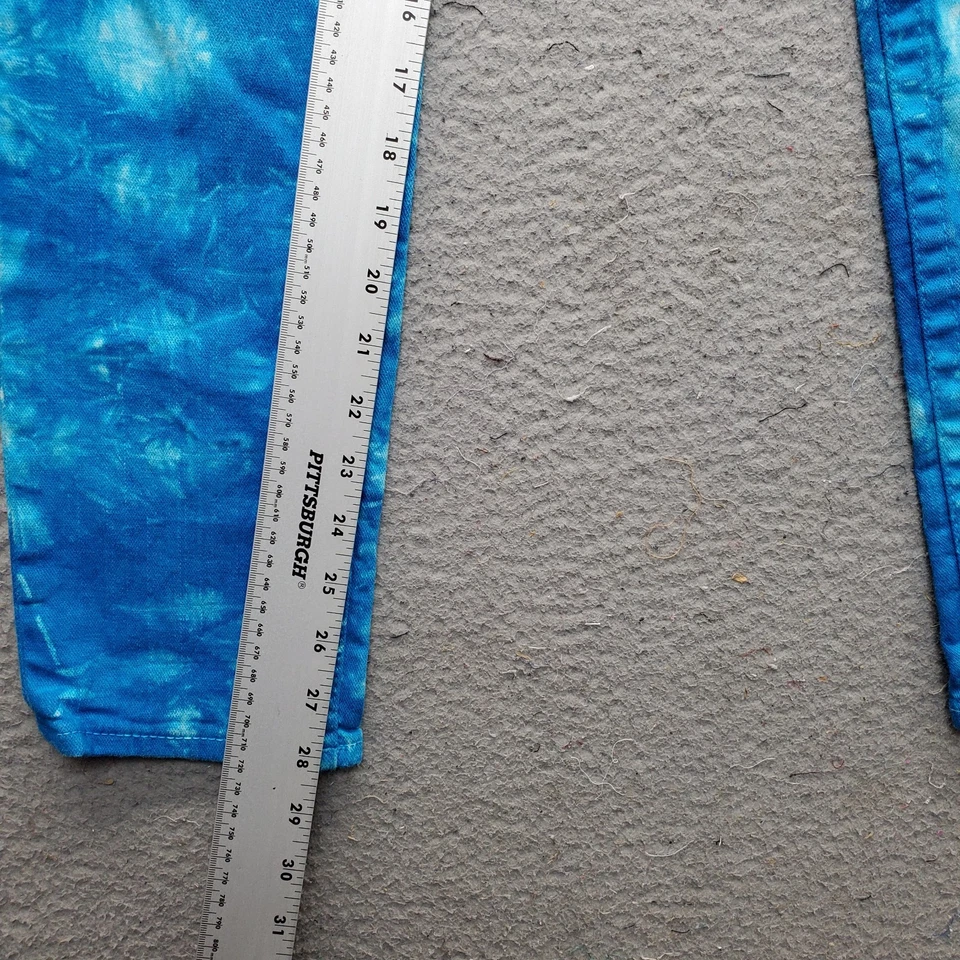 Jeans skinny True Religion meninas 14 multicolorido tingimento de gravata design 5 bolsos externo - Imagem 4 de 4