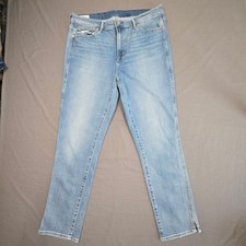 Gap Vintage Slim Mid Rise Jeans Womens 33 16 Tall Light Wash Straight Denim