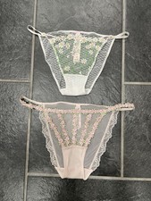  54 Victoria's Secret Dream Angels Embroidered String Bikini Lot MED NWT      