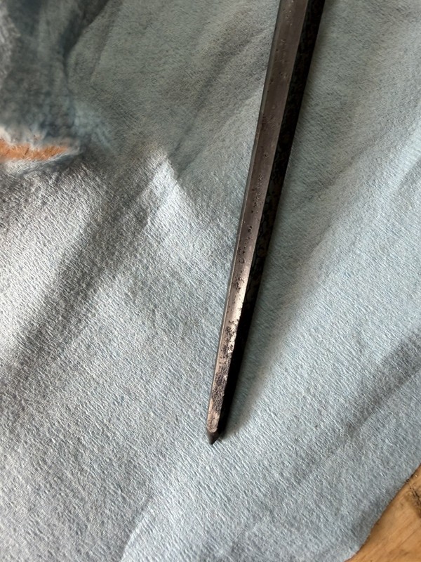 Antique 1847 Rogers Bros. Brothers Silver Color Knife Sharpening Steel Sharpener