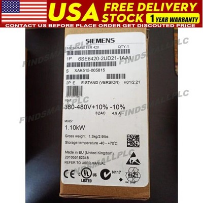 New Siemens MICROMASTER420 without filter 6SE6420-2UD21-1AA1 6SE6 420-2UD21-1AA1