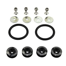 JDMSPEED BLACK CNC BILLET BUMPER TRUNK RELEASE QUICK FASTENER KIT UNIVERSAL