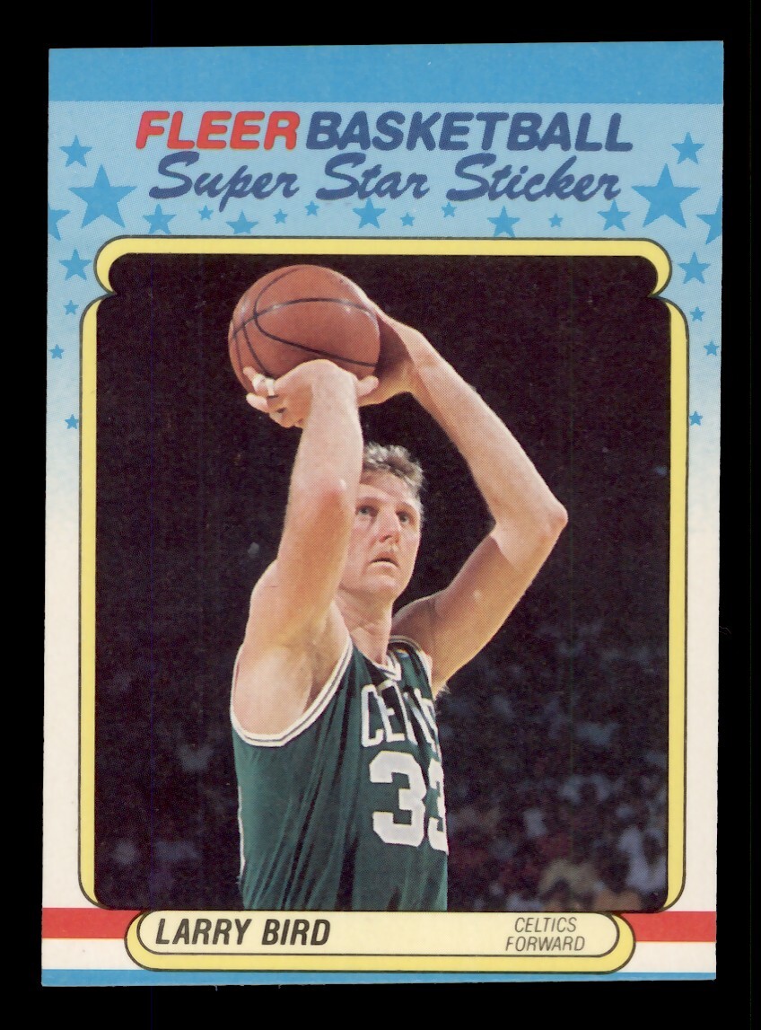 1988-89 FLEER STICKERS #2 LARRY BIRD BOSTON CELTICS HOF