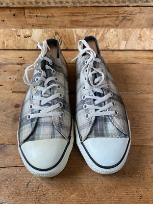 Vintage 90s Converse checked gray canvas Low-top sneakers US