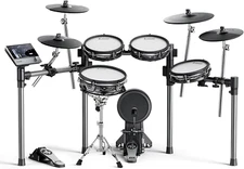 Beat Max Electronic Drum Set, Electric Drum Kit with 12" Quiet Mesh Drum Pads, 1