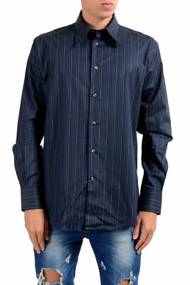 Versace Collection Men's Striped Long Sleeve Dress Shirt US 15.5 IT 39
