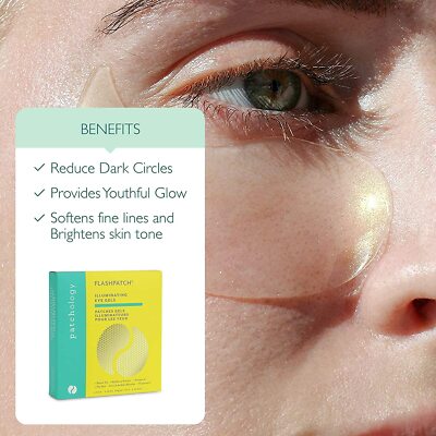 PATCHOLOGY Flash Patch Illuminating Eye Gels 5 Pairs NIB - Green Tea Vitamin C -
