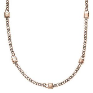 michael kors padlock necklace rose gold