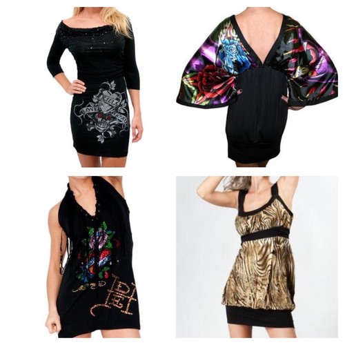 NWT Authentic Ed Hardy Dresses - XS S M L - Maxi, Mini, Knit, Glam, Fringe, Sexy - Picture 4 of 47