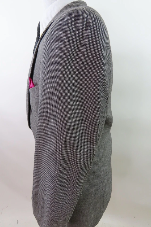 Valentino Uomo мужчин чисто шерсти серый Birdseye итальянский блейзер куртка спортивное пальто 41 S - Изображение 4 из 4