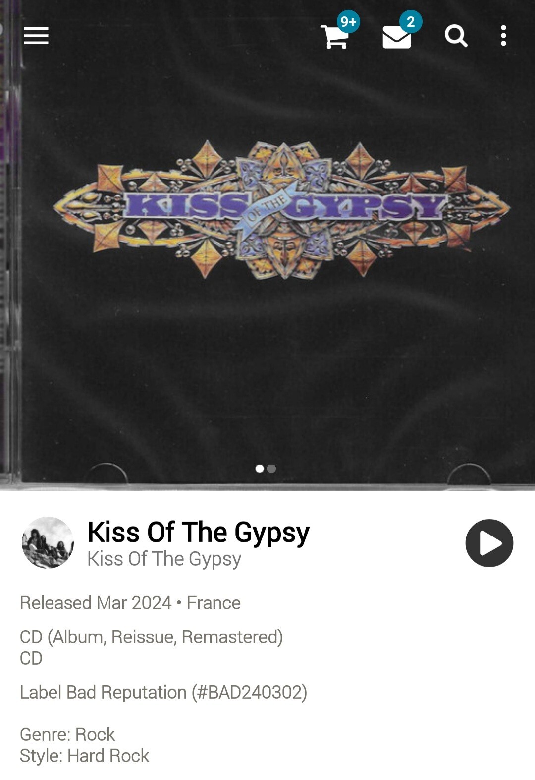 Kiss Of The Gypsy ~ 2024 S/T +6 Remastered 2xCD 1992 Hi-Tech AOR Melodic Rock