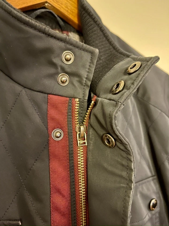 Мужское стеганое пальто TED BAKER DREAVYN 4 на молнии темно-синее (с дефектом бирки) - Изображение 3 из 4