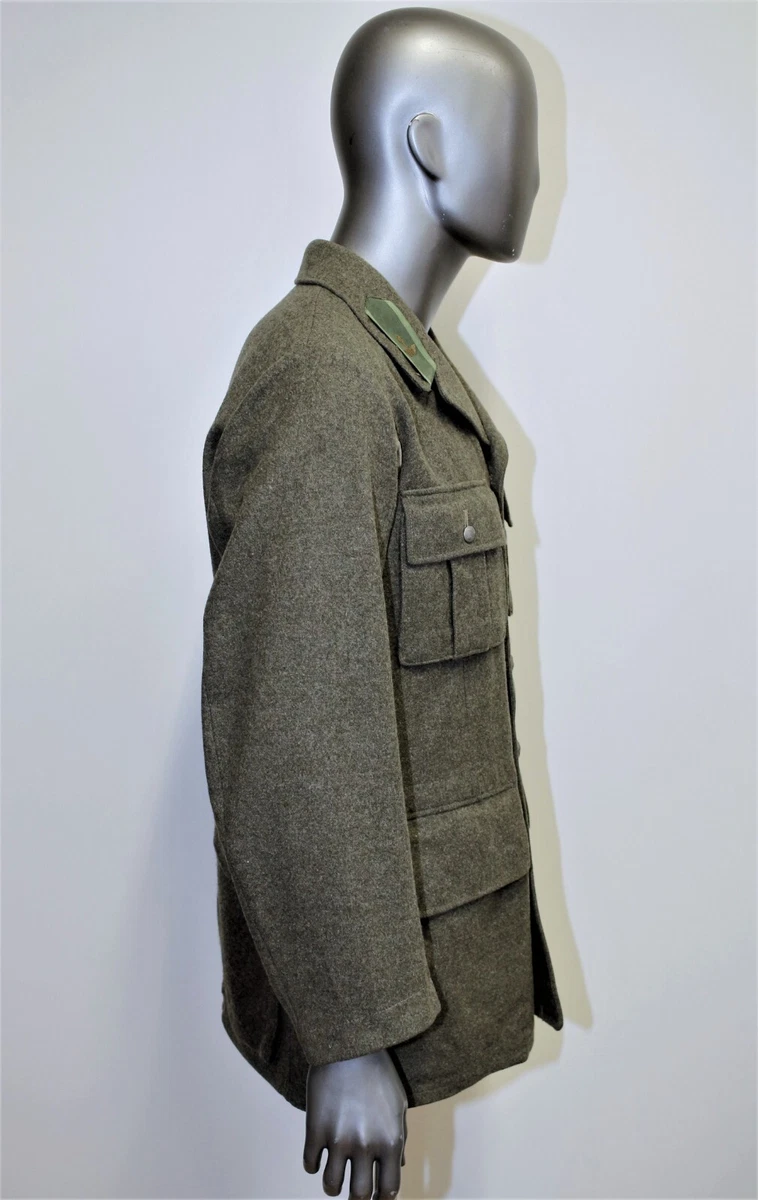 Vintage dated 1941 Genuine Swedish Army WW2 jacket grey/green wool size 38