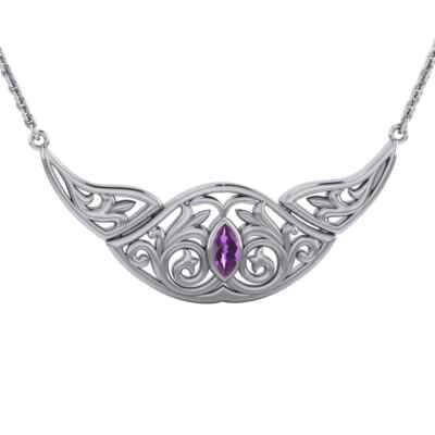 Blume Blüte 925 Sterling Silber Halskette Auswahl Edelstein Schmuck