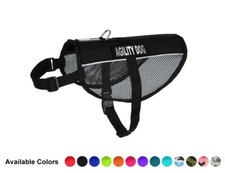 AGILITY DOG Service Mesh Vest with Removable Reflective Patch Size 13" - 38"