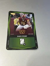 2024 Uno Elite NFL Edition Green SAM COSMI #116 Washington Commanders Football