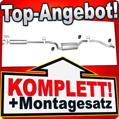 Auspuff für FORD FOCUS MK2 1.4 1.6 16V Schrägheck / C-MAX 1.6 Auspuffanlage