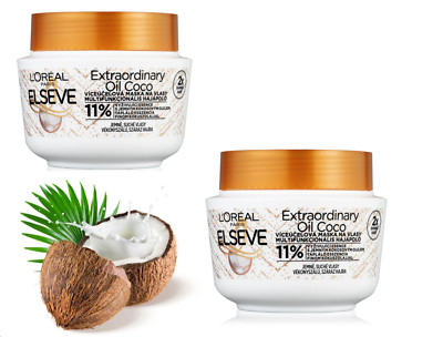 2pack L'Oreal Elvive Extraordinary Oil Coconut Hair Mask 300ml Normal/Dry hair