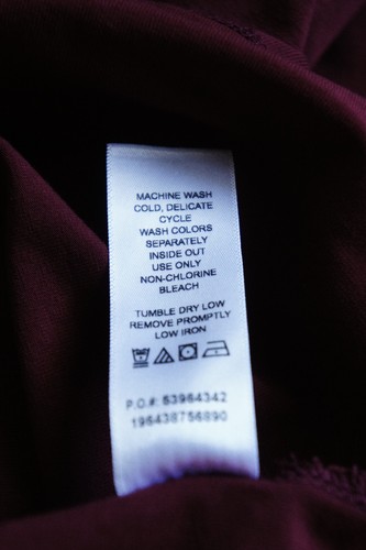 Catherine's Suprema Collection Women's T Shirt 1X Red Burgundy Keyhole Neck - Picture 10 of 10