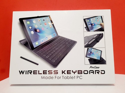 ProCase Wireless Keyboard For Tablet PC, Black (OPEN BOX) - 第 1/7 張圖片