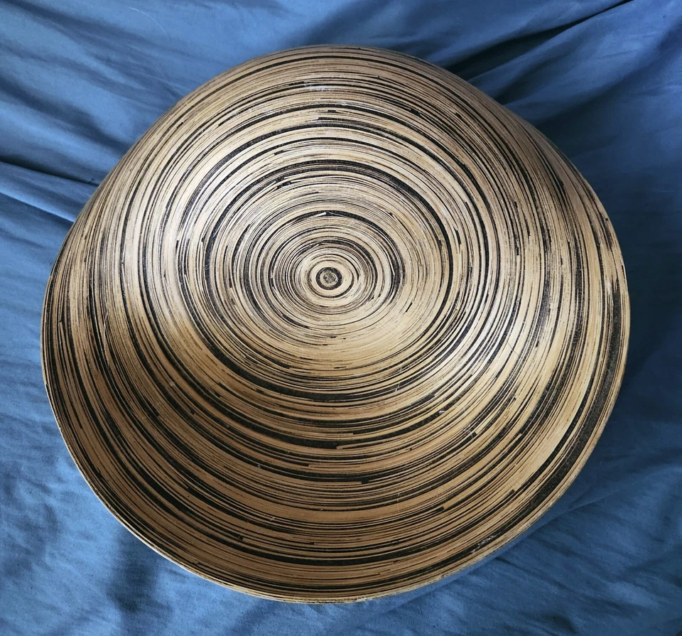 необычной формы ручной работы бамбуковая фруктовая чаша - Изображение 3 из 4