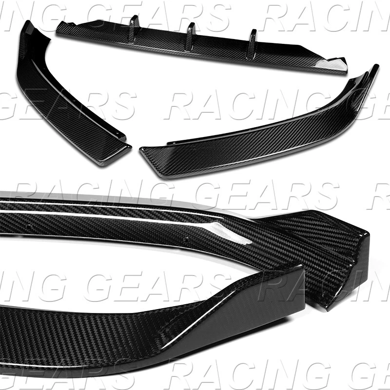 真正的碳纤维前置泵唇分流器 适合 13-16 奥迪 A5 S5 S 线 — 第 2/4 张图片