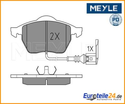 Brake pad set, disc brake Meyle 0252339219/PD for VW