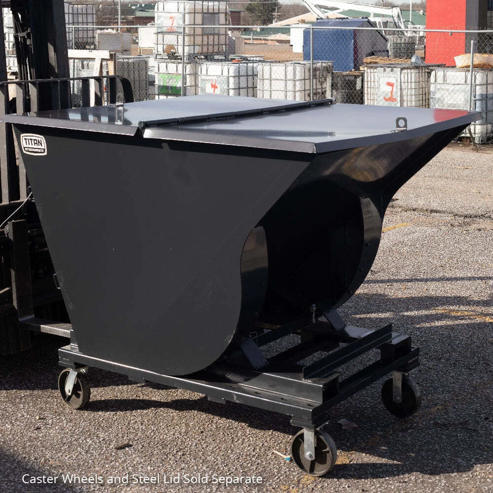 Titan 附件 2 立方英尺 Yd 自倾料斗,叉车操作,评级 6000 磅 — 第 2/4 张图片