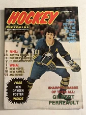1973 Hockey Pictorial BUFFALO Sabers GIL PERREAULT No Label KEN DRYDEN Poster