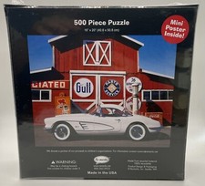 Re-Marks Puzzle Classic Car 500 Pieces Sealed Made In USA Corvette Old Barn
