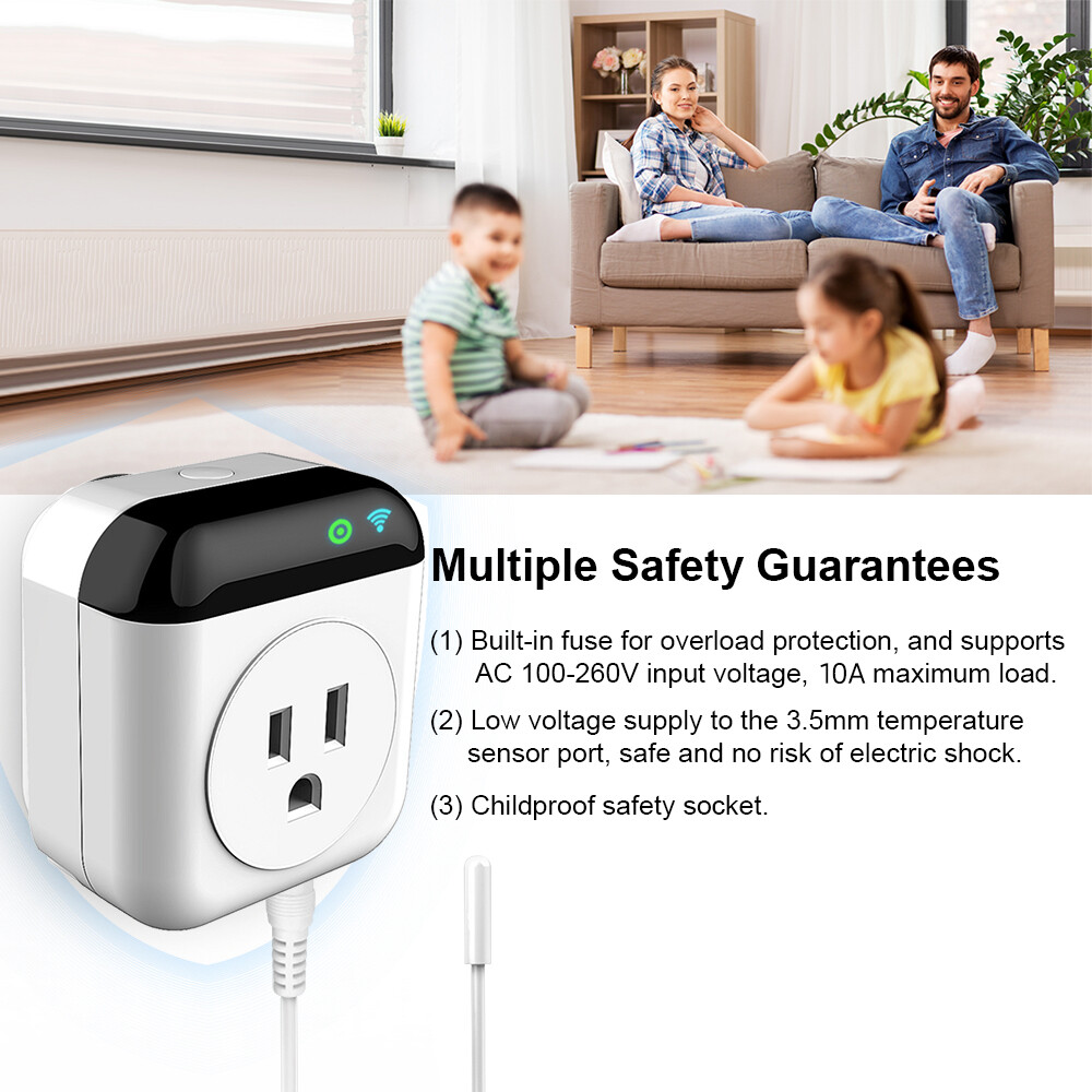 Smart Wifi Thermostat Plug Outlet Temperature Controller APP/Voice