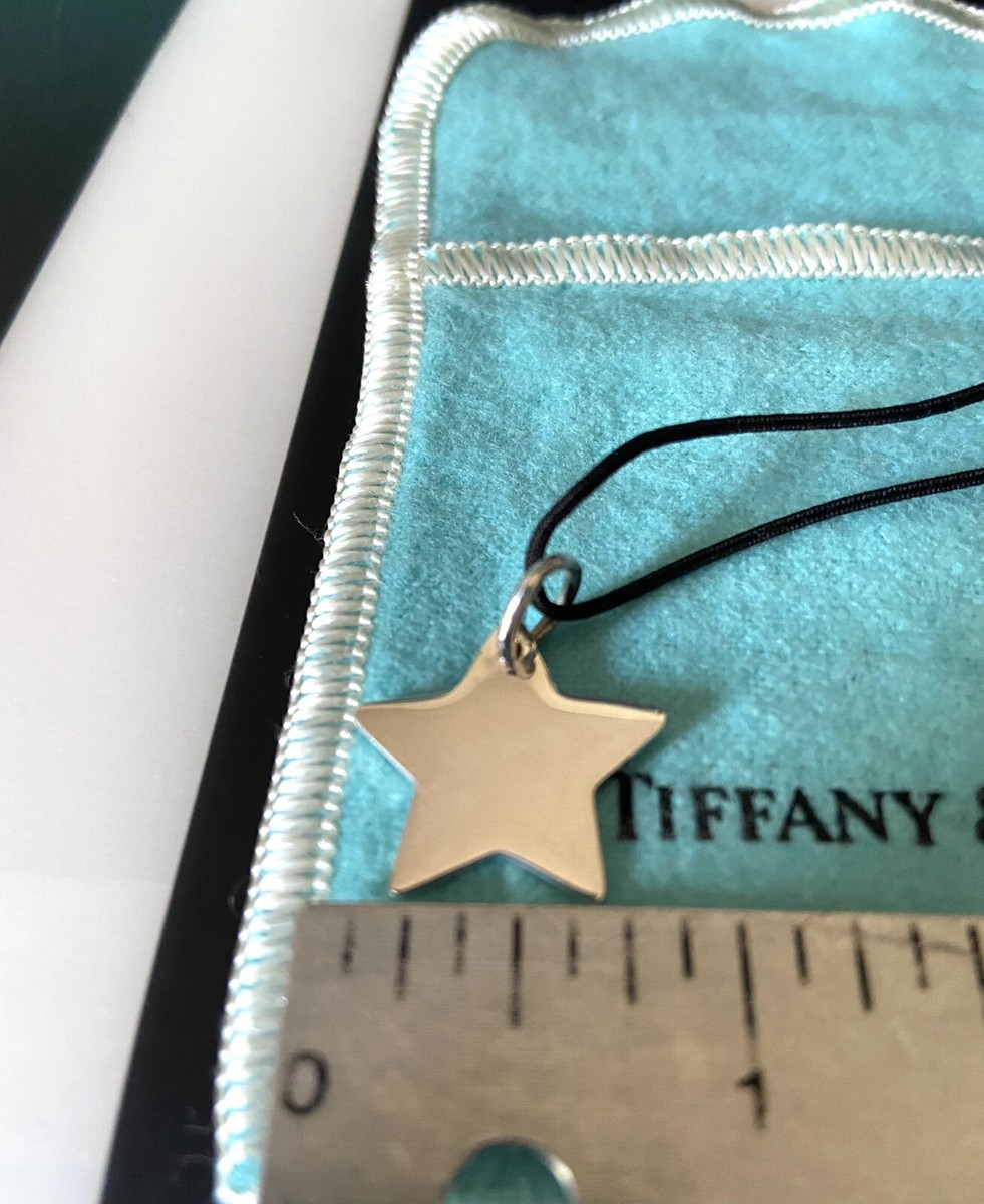 Tiffany&Co. .925 Silver “STAR” Necklace on 16” New Fixed Knot Cord