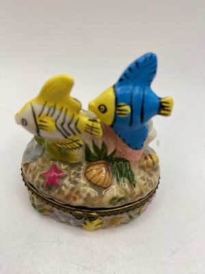 Porcalin Fish Trinket Box Hawaii Direct Connection Industry Co. With Trinket 