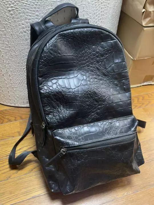Leather backpack zara discount