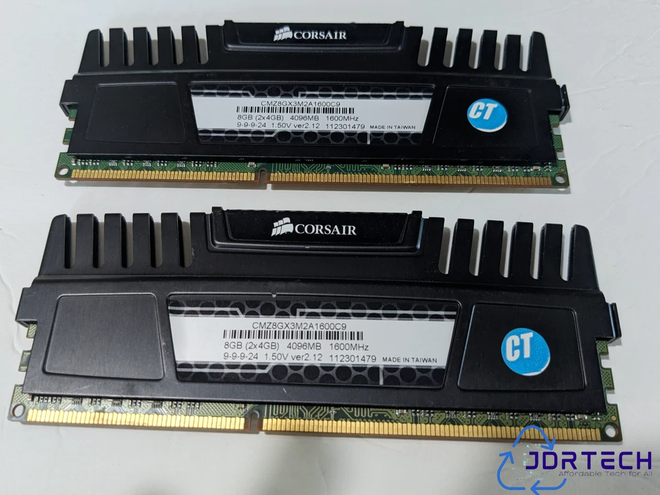 Corsair Vengeance 8GB (2x4GB)  PC3-12800 DDR3 1600 MT/s SDRAM CMZ8GX3M2A1600C9 - Image 4 of 4