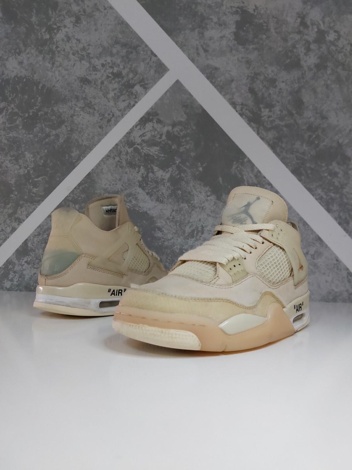 OFF WHITE X NIKE Off White X Nike Air Jordan 4 Retro Sail taglia UK 7 5 CV9388 100