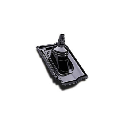 Fleck Antennendurchgang PVC Braas Rubin 11 vulkanschwarz matt edelengobiert