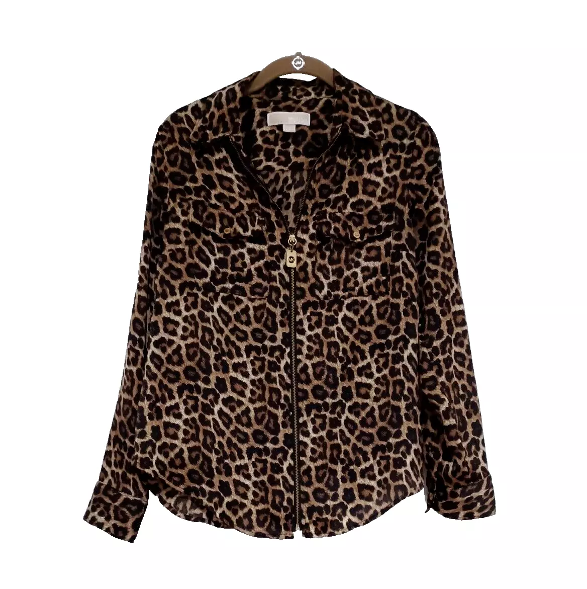 Michael kors hotsell leopard blouse