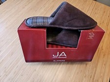 John Ashford Faux Suede Slippers Scuffs New In Box