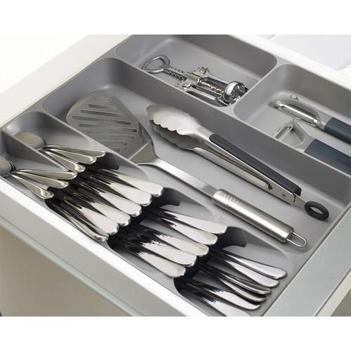 Joseph Joseph Drawer Store 39.7cm Cutlery Utensil Draw Gadget Organiser Rack GRY - Picture 2 of 3