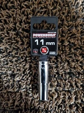 *NEW* Chrome 6 Point Deep Socket 11mm 3/8"  Powerbuilt #641211M