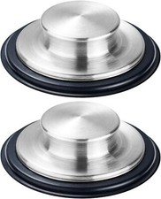 2PCS Kitchen Sink Stopper - Stainless Steel, Large Wide Rim 3.25" Dia